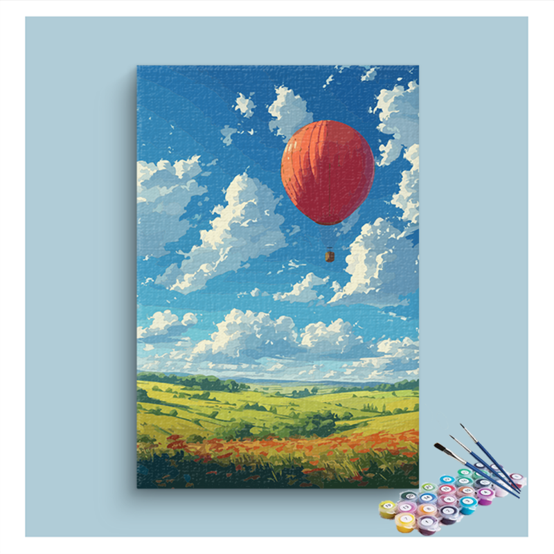 DIY Painting Kit -Hot Air Balloon Adventure Paint by Numbers Kit