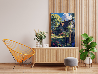 DIY PBN Kit - Cozy Cottage Garden Paint by Numbers Kit