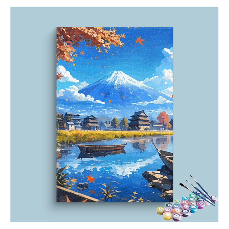 DIY Painting Kit -Mount Fuji Serenity Paint by Numbers Kit