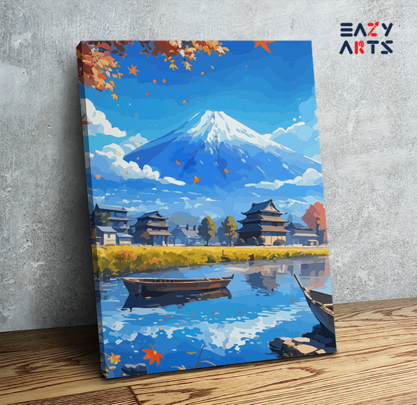 DIY Paint by numbers kit - Mount Fuji Serenity Paint by Numbers Kit