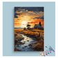 DIY Painting Kit -Golden Sunset on the Farm: Paint by Numbers Kit