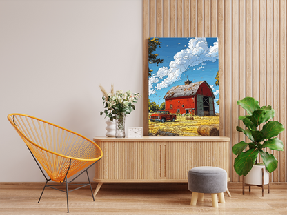 DIY PBN Kit - Rustic Red Barn Paint by Numbers Kit