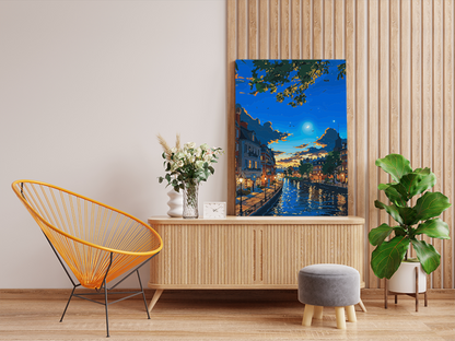 DIY PBN Kit - Twilight Riverfront Paint by Numbers Kit