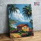 DIY Paint by numbers kit - Tropical Coastal Cottage Paint by Numbers Kit