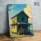 DIY Paint by numbers kit - Rustic Two-Story Cabin Paint by Numbers Kit