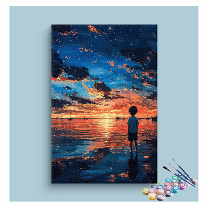 DIY Painting Kit -Evening Reflection Paint by Numbers Kit