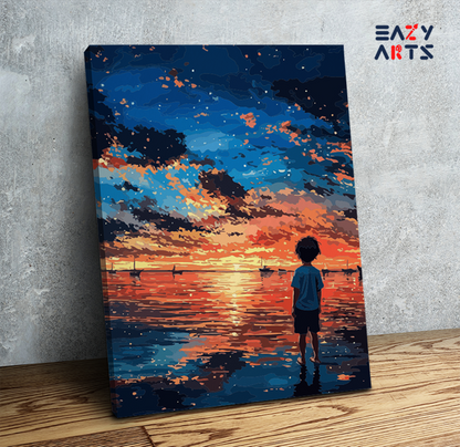 DIY Paint by numbers kit - Evening Reflection Paint by Numbers Kit