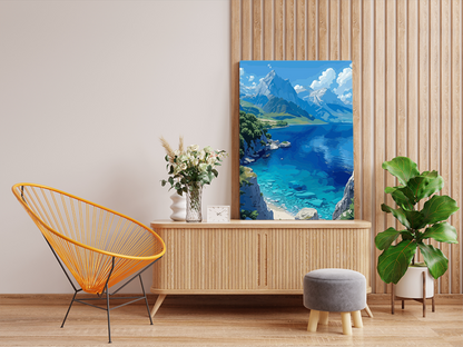 DIY PBN Kit - Mountain Lake Serenity Paint by Numbers Kit