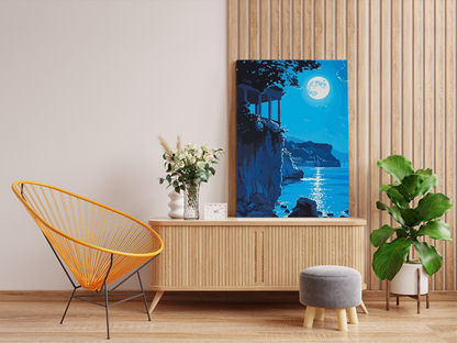 DIY PBN Kit - Moonlit Coastal View Paint by Numbers Kit