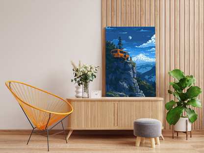 DIY PBN Kit - Mountain Adventure Under the Stars Paint by Numbers Kit