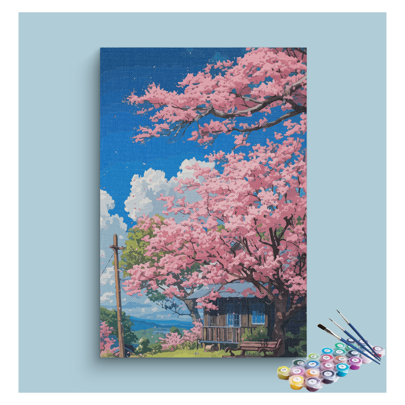 DIY Painting Kit -Spring Blossom Retreat Paint by Numbers Kit