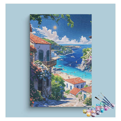 DIY Painting Kit -Mediterranean Paradise Paint by Numbers Kit