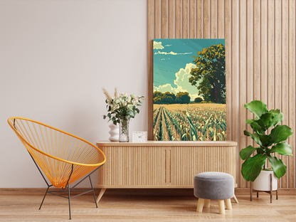 DIY PBN Kit - Golden Harvest Fields Paint by Numbers Kit