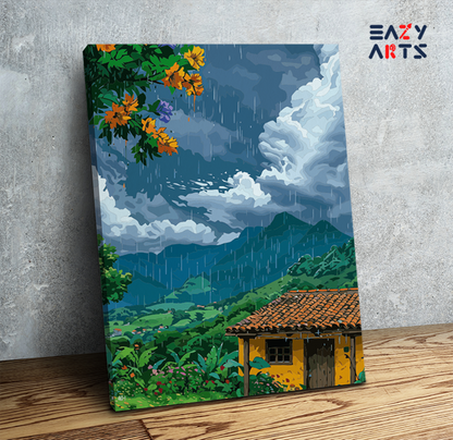 DIY Paint by numbers kit - Rainy Day Retreat Paint by Numbers Kit