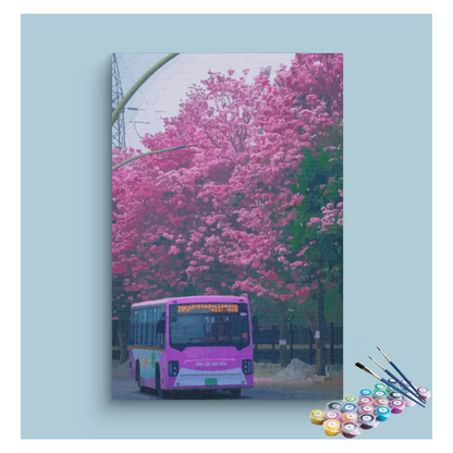 DIY Painting Kit -Bangalore Blossom Street Paint by Numbers Kit