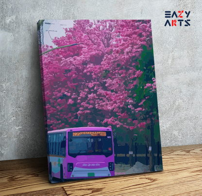 DIY Paint by numbers kit - Bangalore Blossom Street Paint by Numbers Kit