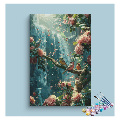 DIY Painting Kit -Enchanted Forest Birds Paint by Numbers Kit