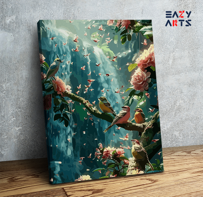 DIY Paint by numbers kit - Enchanted Forest Birds Paint by Numbers Kit