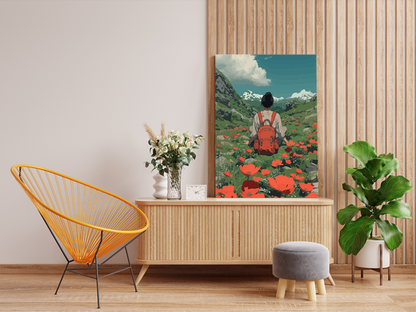 DIY PBN Kit - Mountain Flower Field Explorer Paint by Numbers Kit