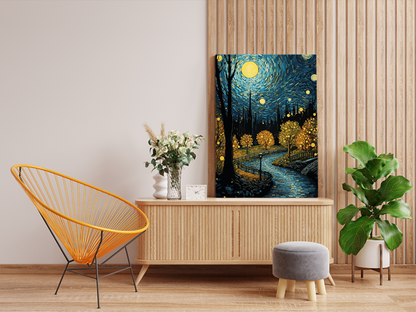 DIY PBN Kit - Starry Night Riverside Paint by Numbers Kit