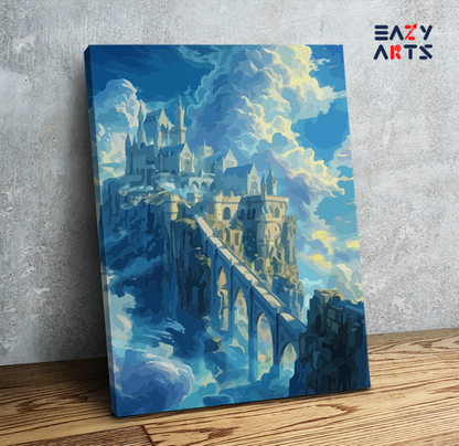 DIY Paint by numbers kit - Cloud Castle Fantasy Paint by Numbers Kit