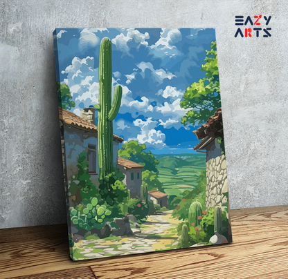DIY Paint by numbers kit - Desert Village Path Paint by Numbers Kit