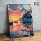 DIY Paint by numbers kit - Castle Sunset by the Sea Paint by Numbers Kit