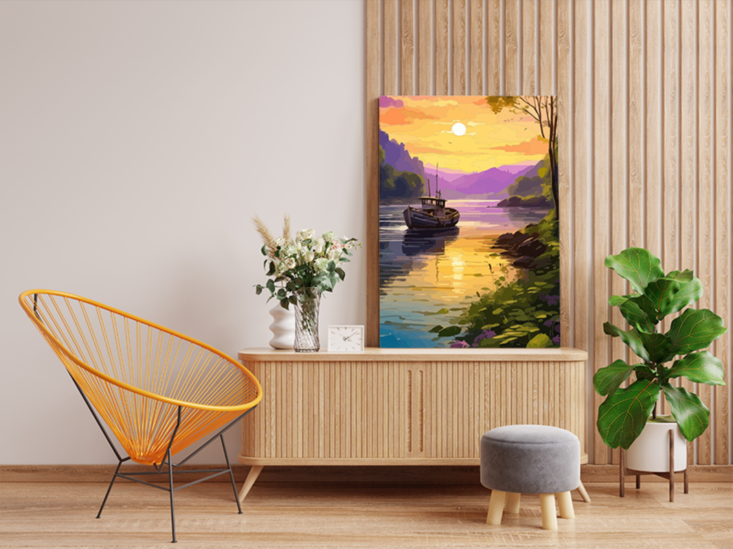 DIY PBN Kit - Sunset River Serenity Paint by Numbers Kit