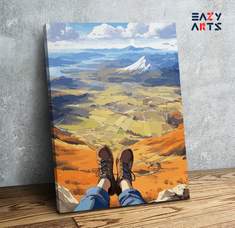 DIY Paint by numbers kit - Mountain Top Adventure Paint by Numbers Kit