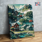 DIY Paint by numbers kit - Charming Mountain Village Paint by Numbers Kit