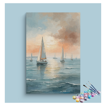 DIY Painting Kit -Sailing at Sunset Paint by Numbers Kit