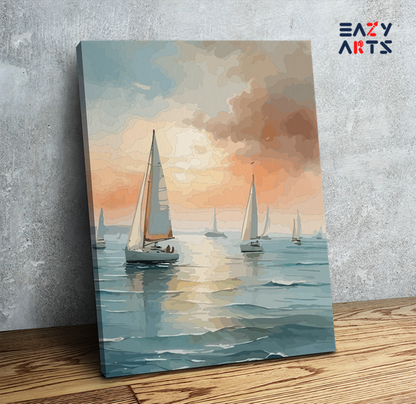 DIY Paint by numbers kit - Sailing at Sunset Paint by Numbers Kit