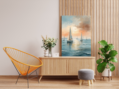 DIY PBN Kit - Sailing at Sunset Paint by Numbers Kit