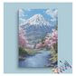 DIY Painting Kit -Cherry Blossom Mountain View Paint by Numbers Kit