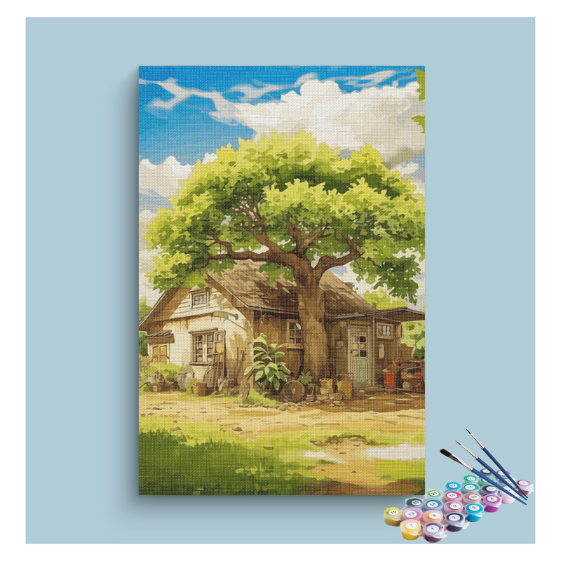 DIY Painting Kit -Rustic Cottage Retreat Paint by Numbers Kit