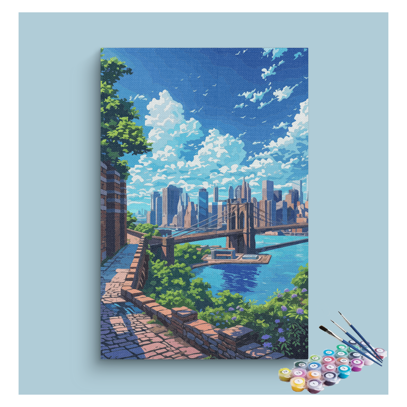 DIY Painting Kit -Skyline Stroll Paint by Numbers Kit