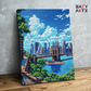 DIY Paint by numbers kit - Skyline Stroll Paint by Numbers Kit