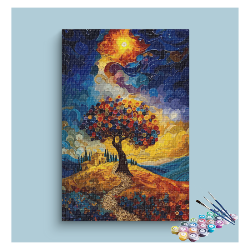 DIY Painting Kit -Abstract Dream Tree Paint by Numbers Kit