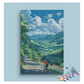 DIY Painting Kit -Mountain Valley Cyclist Paint by Numbers Kit