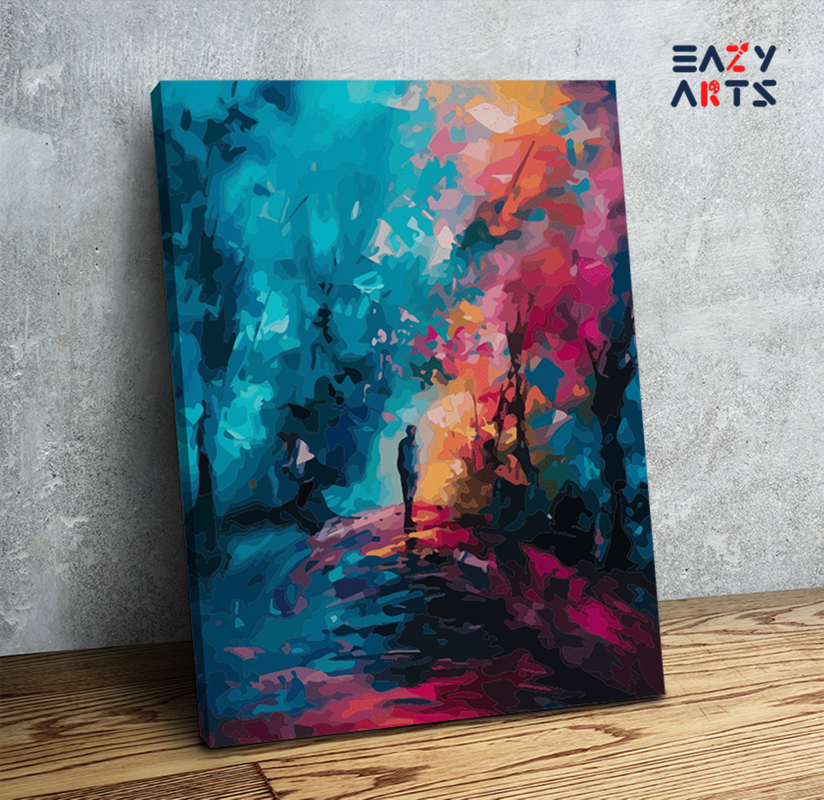 DIY Paint by numbers kit - Abstract Night Walk Paint by Numbers Kit