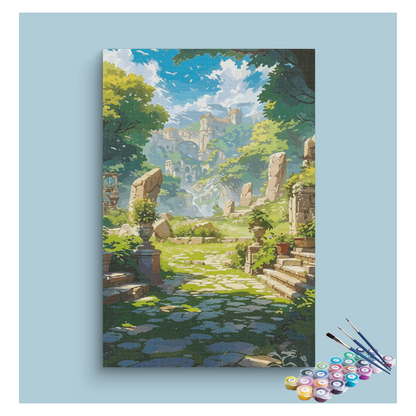 DIY Painting Kit -Enchanted Ruins Paint by Numbers Kit