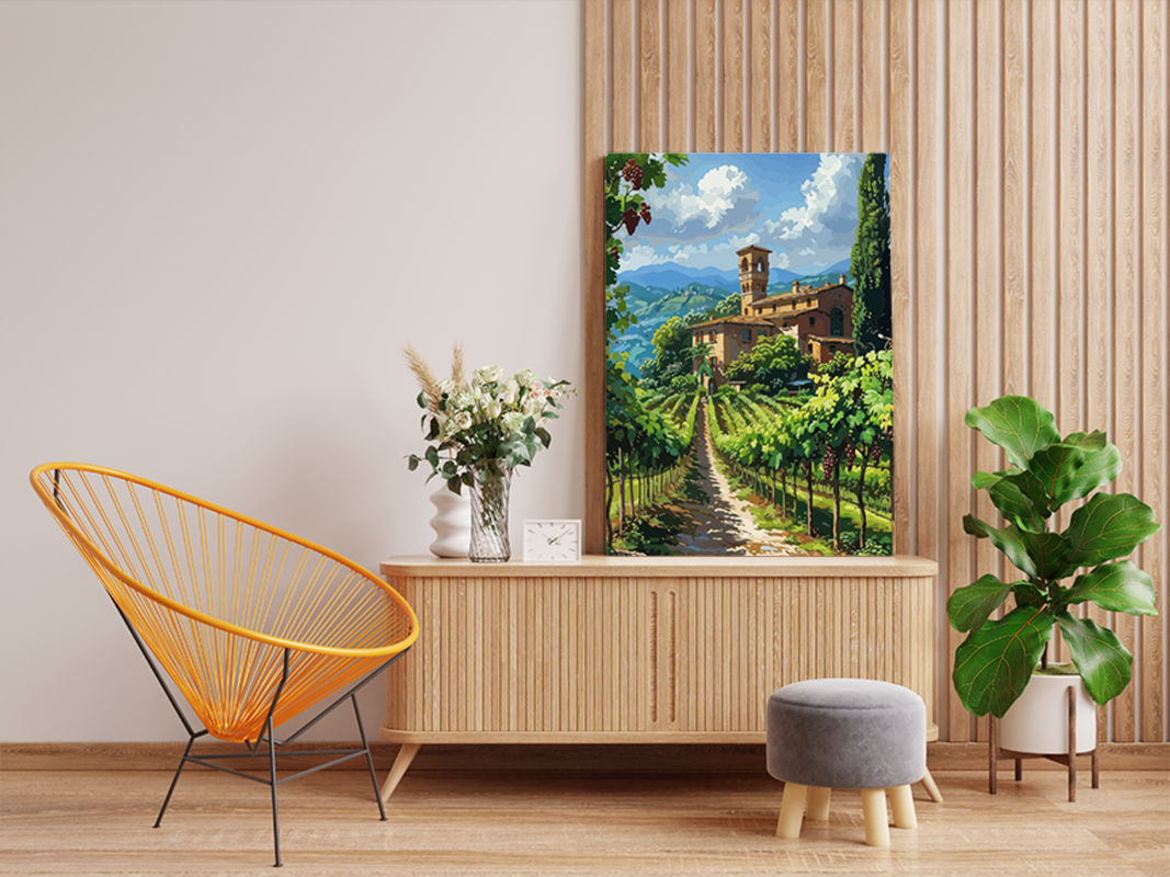 DIY PBN Kit - Tuscan Vineyard Villa Paint by Numbers Kit