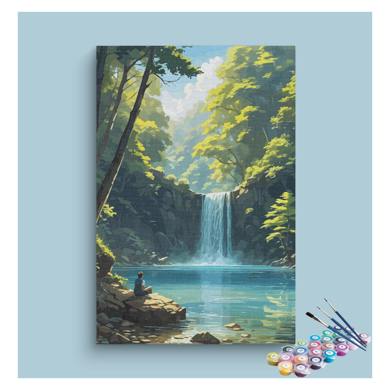 DIY Painting Kit -Tranquil Falls: Paint by Numbers Kit