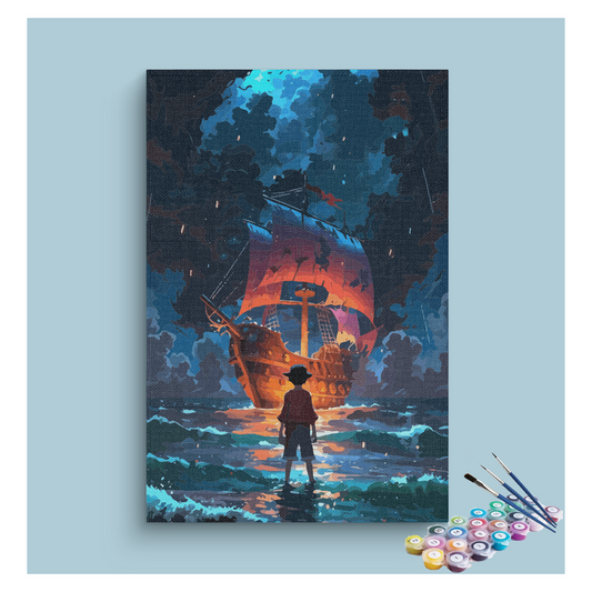 DIY Painting Kit -Pirate Ship Adventure at Sea Paint by Numbers Kit