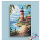 DIY Painting Kit -Tropical Lighthouse by the Sea Paint by Numbers Kit