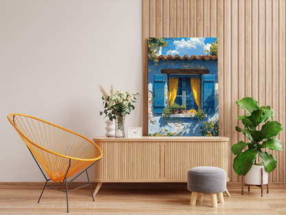 DIY PBN Kit - Charming Window with Cat and Flowers Paint by Numbers Kit