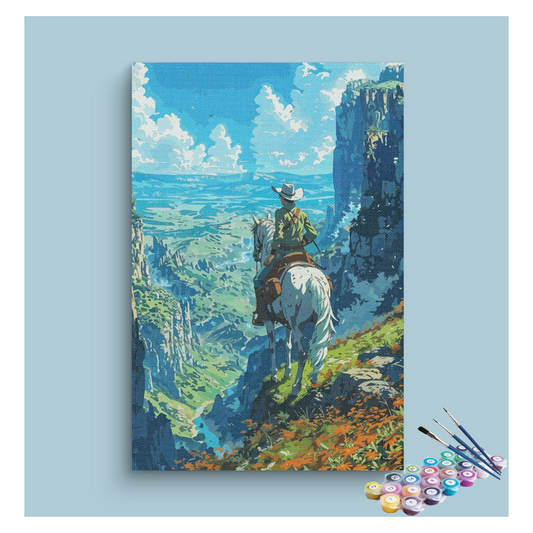 DIY Painting Kit -Rider's View: Mountain Vistas Paint by Numbers Kit