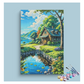 DIY Painting Kit -Sunny Lakeside Cottage Paint by Numbers Kit