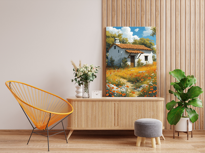DIY PBN Kit - Cozy Cottage in Bloom Paint by Numbers Kit