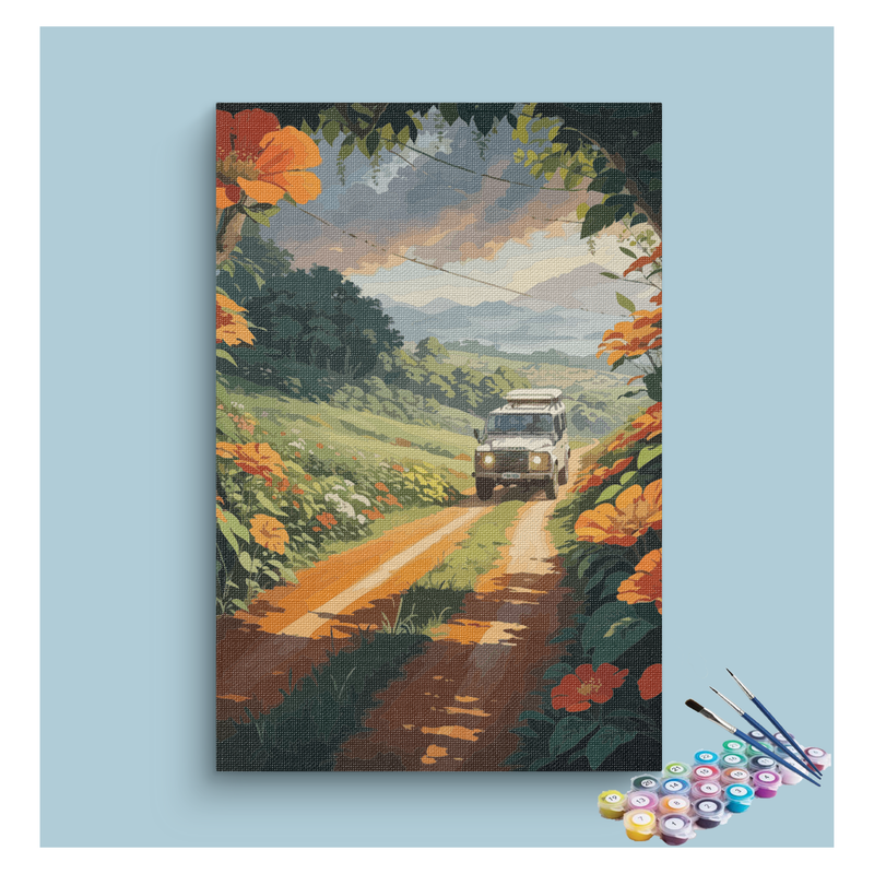 DIY Painting Kit -Scenic Off-Road Adventure Paint by Numbers Kit